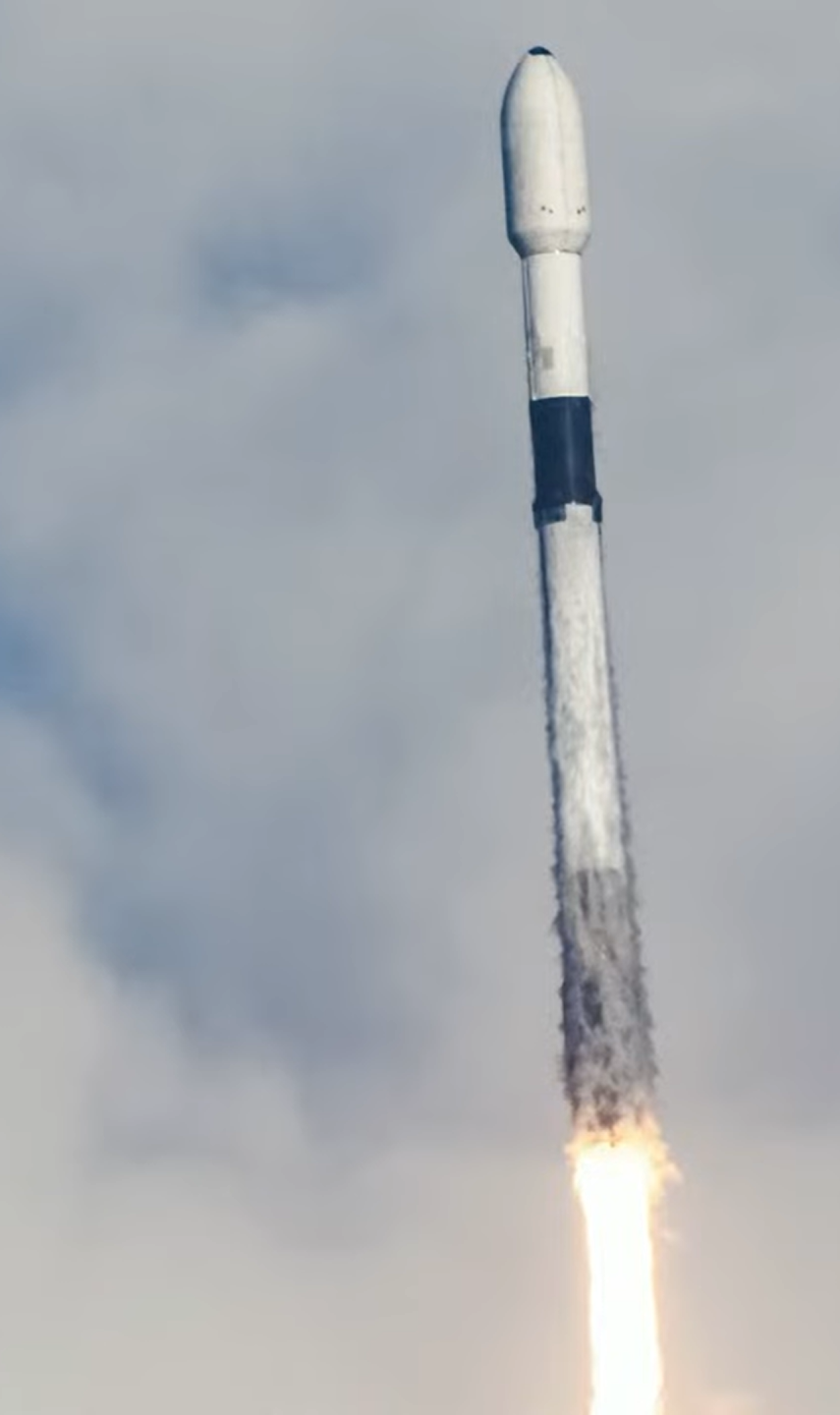 SpaceX Falcon 9 rocket launch carrying (CUA) space station cargo mission 9/14/2025